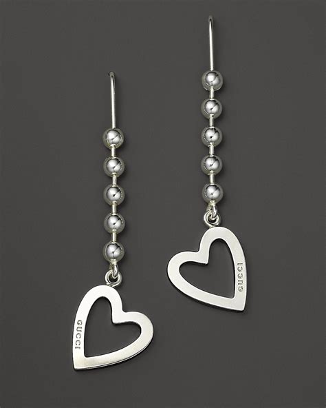 gucci heart toggle earrings